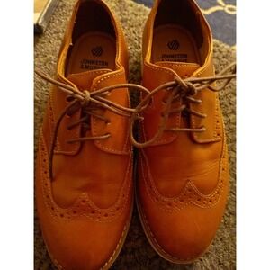 Good Used Condition Boys  Johnson And Murphy Size 2M Oxford Shoes